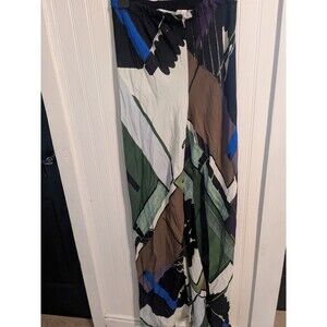 Title Zara Women Abstract Print Wide Leg Palazzo Pants Elastic Waist Size S